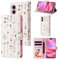 UEEBAI Wallet Case for iPhone 16 Plus 6.7, PU Leather Phone Case Kickstand RFID Blocking Flip Case Card Slots Wrist Strap Relief Engraved Pattern Magnetic Closure Folio Case - Vine