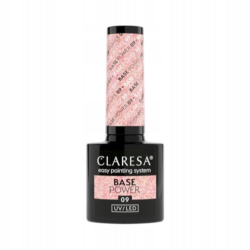 Claresa Base de puissance de base hybride sans acide rose avec pétales d'or 09 5g