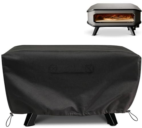 Gemsaya Pizzaofen Abdeckung, Abdeckhaube für cozze 90347 17 Gas Pizza Ofen, 62x62x28cm Outdoor Wasserdicht Schutzhülle für Pizzaofen Zubehör, 420D Oxford Tuch Abdeckung Dual Verstellbare Kordelzug