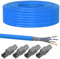 50m Cat 8 Verlegekabel + 4x RJ45 Stecker Werkzeuglos CAT8 Kabel Installationskabel Lan CAT8.1 Ethernet Netzwerk 2000MHz Datenkabel AWG22/1 Netzwerkkabel bis zu 40 Gbit/s Übertragungsgeschwindigkeit
