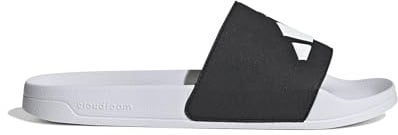 adidas Unisex Adilette Shower Slides Flip-Flop, Cloud White/Core Black/Cloud White, 12 UK