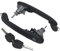 Auto-Innenraum-Türgriff/Passend for Ford Galaxy VW Sharan Seat Alhambra 6K0837205 6K0837206, 2 Stück Türgriff vorne links rechts mit 2 gleichen Schlüsseln Innenraum Türgriff innen passend