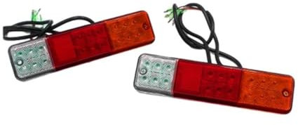 Fari Posteriori 2x 10-80v 12v 24v 48v Led Luci Posteriori Carrelli Elevatori Luci Stop Rimorchio Luci Retromarcia Luci Avvertimento Luci Posteriori Rosso Ambra Bianco Fanale Posteriore Auto(48v)