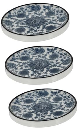 MOLUCKFU Keramik-untersetzer Für Tee-serviertablett Teetassenständer Tee-Accessoire Runde Form Farbdruck Geeignet Für Küche Und Esstisch