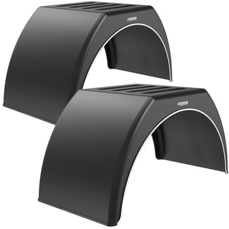 Domar - Rivestimento per parafango per auto, 45 x 148 cm, paraspruzzi per camion leggero, con bordo bianco (2)