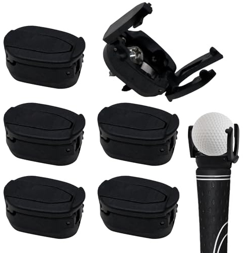 Mudoulu 6 Pieces Golf Ball Retriever, Foldable Golf Ball Retriever for Putter Portable Golf Ball Pick Up Tool Device Course Accessories for Women, Men, Golfers