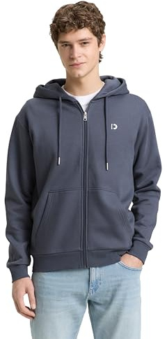 TOM TAILOR Denim Hoodie Sweatjacke mit Logo-Print