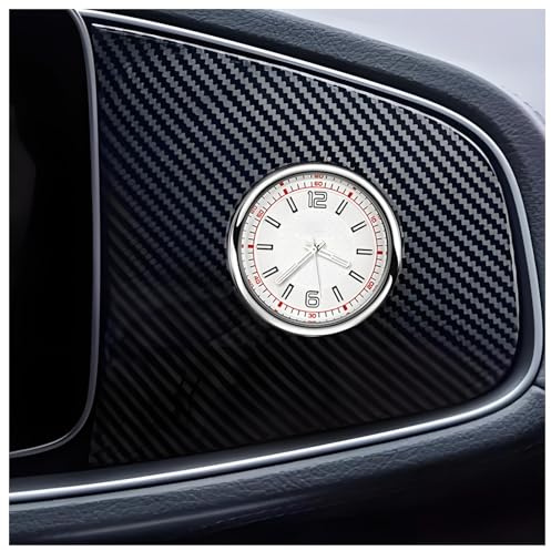 Singkin Auto-Mittelkonsole Weiß Uhr-Quarzuhr-Abdeckung Verkleidung für Mercedes-Benz GLE 350 450 AMG 53 Coupé 63 S GLS 450 580 AMG 63 W167 X167 V167 2020-2025 Innenzubehör