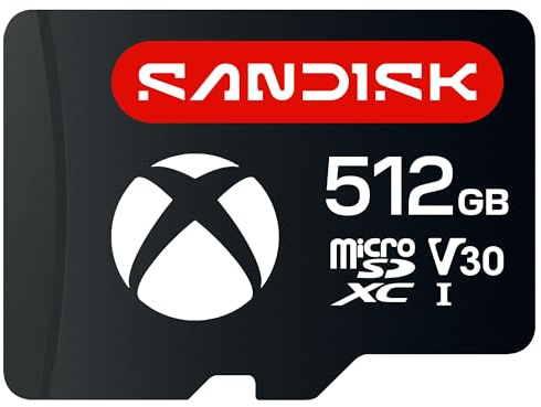 SANDISK microSD Card for ROG Xbox Ally (X) 512GB, Officially Xbox licensed | Up to 200MB/s Read Speeds , Up to 140MB/s Write Speeds, Quick load Performance, Space for your library