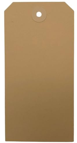 PaperXpert Karton-Anhänger im Format 70x140 mm x1000 Stück | mit zwei abgeschrägten Ecken | Manilakarton chamois | mit verstärkter Kartonöse | Premium Markenqualität – Made in Germany