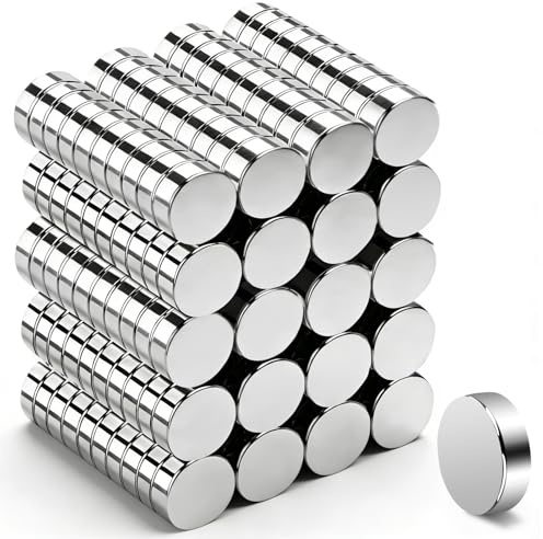 Aenienoe 200 Stück Magnete 6x2mm Kleine Magnete Stark Neodym Magneten Mini Rund für Pinnwand Magnettafel Kühlschrank Whiteboard Handwerk Fotos