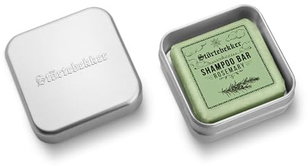 Störtebekker® Premium Shampoo Bar Rosmarin - Festes Shampoo Herren & Damen - 3in1 Duschseife Männer für Haare, Kopfhaut & Bart - Feuchtigkeitsshampoo - vegan (1x 100 g + Soap Box)
