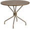 Flash Furniture 35.25RD Steel Patio Table, Metal, Gold, 35.25 Round