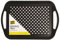 The Big Deal 1x Rectangular Non-Slip Serving Tray - Black, Grey or White, Colour at Random - Ideal for Dinner / Drinks)
