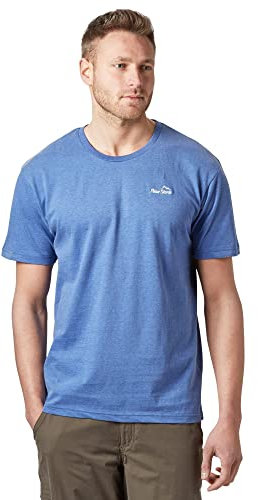 Peter Storm Men's Heritage II Short Sleeve T-Shirt made with 100% Cotton, Men's Casual T-Shirt, Outdoors, Walking, Trekking, Hiking and Camping Clothing, Blue, S