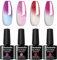 Allenbelle Colour Changing Gel Nail Polish Set Red Series Colour Changing Gel Polish Set Mood Chameleon Soak Off UV LED Thermal Temperature Art Manicure Kit 002
