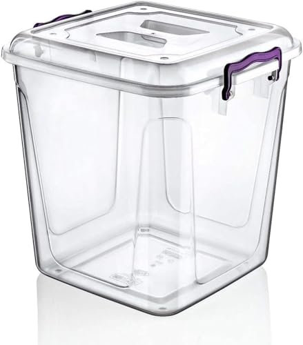 40L/20L/13L/11L/10L/8.5L/6.5L/5L/3.8L Clear Kitchen Pantry Storage Container Fridge Freezer Dishwasher Microwave Safe Food Storage Box Organizer Meal Carrier (8.5 Litre)