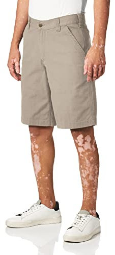 Carhartt Men's Rugged Flex® Relaxed Fit Canvas Utility Work Short, Tan, W32