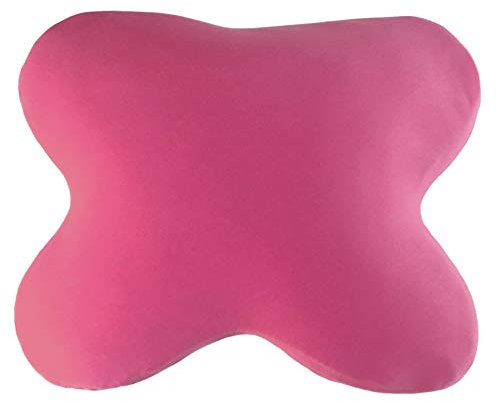 Edda Lux Bezug passend für ACAMAR Kissen, 55 x 47 cm, und für LUXAMEL Schlafkissen 56 x 48 cm, Softer Jersey Kissenbezug für Schmetterlingskissen, aus 100% Baumwolle, in Pink