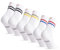 DANISH ENDURANCE 3 Paar Retro Tennissocken aus Bio-Baumwolle, Sneaker Socken, 3 Paare (Weiß Mehrfarbig Retro (1 x Roter/blauer Streifen, 1 x Schwarzer Streifen, 1 x Grüner/gelber Streifen), EU 39-42)