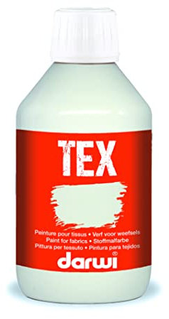 DARWI - DA0100250010C - Un flacon de Peinture Pour Tissus finition Opaque - Coloris Blanc - 250 ML - DARWI TEXTILE - Loisirs Créatifs - Activité Manuelle - Bricolage