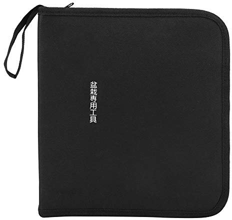 Garden Bonsai Tool Bag Portable Organizer Bag Pouch Holder für Mini-Gartengeräte im Innenbereich, Schwarz