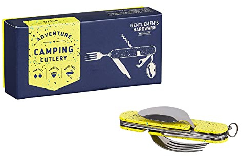 Gentlemen’s Hardware Camping Cutlery Tool Stainless Steel, Yellow, 40 x 113 x 35 mm
