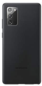 Samsung Leather Smartphone Cover EF-VN980 für Galaxy Note20 Handy-Hülle, echtes Leder, Schutz Case, stoßfest, premium, schwarz
