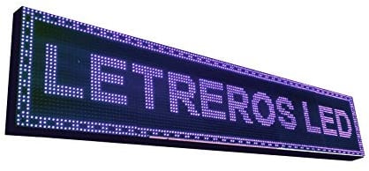 Cartel LED Programable por WiFi, 160x32 cm, Blanco | Letrero programable, Pantalla de texto con movimiento, Rótulo luminoso