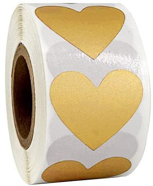 TIECHUI 300 Stück Rubbel Etiketten Herz Rubbelkarten Rubbelsticker Hochzeit Überraschung Folie Rubbelaufkleber Rubbellos Scratch Off Label Card für Einklebebuchbuch, Postkarte oder Hochzeit, Golden