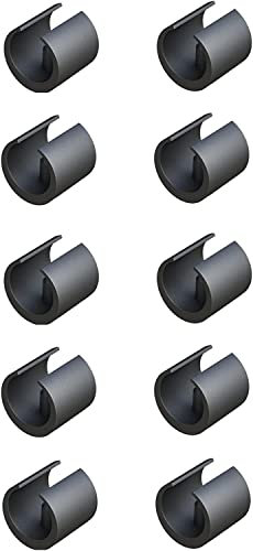 cyclingcolors 10 x clamp shell gliders, chair leg caps, foot plugs, furniture gliders, round tubes, chair feet, plastic (D1: 18-20 mm)