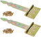 KOTARBAU® 2er Set T-Scharnier Dekorativ 200 mm Verzinkt Gelb