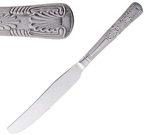 Teaspoons Table Spoon Fork Carving Set Soup Spoons Stainless Steel Cutlery (Kings Dessert Carving Pack of 12)