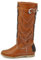 IF Fashion Stivali Indianini Primaverili Estivi Al Ginocchio Traforati da Donna Con Fibbie Borchie 83-1 cuoio N.39