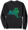 Carte mandala florale des États-Unis de New York Sweatshirt