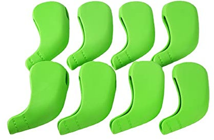 8 Pcs Golf Headcovers Open Window Waterproof Golf Irons Head Cover Soft Rubber Iron Protector TPE for Golf Clubs Iron (Blue)