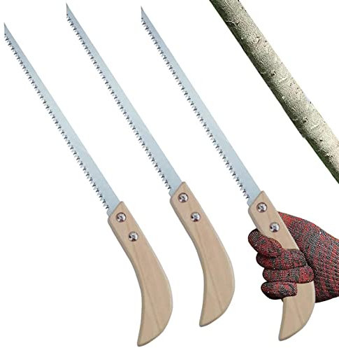 GIMOCOOL 3Pcs Outdoor Portable Hand Saw, 2023 New Hand Pruning Saw,Fast Cutting Japanese Style Teeth,Pruning Saw with Ergonomic Non-Slip Handle, Best for Camping, Gardening,Cutting Wood