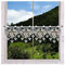 Feenhaus-Scheibengardine Vogelgezwitscher Plauener Spitze mit Kirschblütenzweig Stangendeko für den Frühling 23 x 74 cm