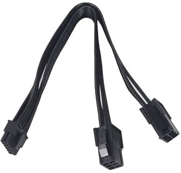 JMT Dual PCIe 6/8 Pin Buchse auf Mini 12 Pin Stecker GPU Power Adapter Kabel für NVIDIA GeForce RTX 30 Series RTX 3080 RTX 3090 GPU (Double 6Pin)