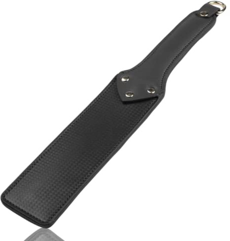 CGJIANG Horse Crop Horse Riding Crop Black Faux Leather Look Whip