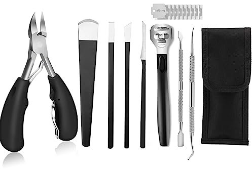 Kit di Coltelli da Pedicure, Pedicure Knife, Bisturi Per Pedicure Sgorbia Lame per Pialle per Calli in Acciaio Inossidabile per la Rimozione Del Callo,Raschietto per Pedicure,Strumenti Cura dei Piedi