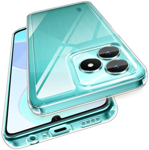 ivoler Anti-Amarillo Clara Funda para Realme C53 / C51 / Realme Note 50, [Protección Militar] Carcasa Bumper Teléfono Antigolpes Transparente Anti-arañazos Silicona PC Duro Case