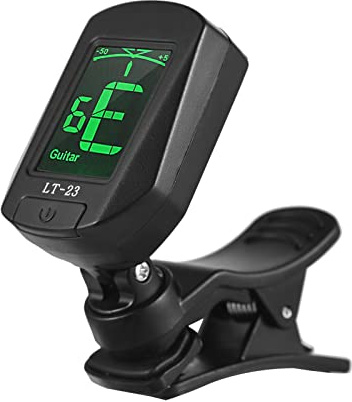 summina Gitarrenstimmgerät Clip-On Tuner Digital Elektronisches Stimmgerät mit LCD-Display für Gitarre Bass Violine Ukulele Chromatisch