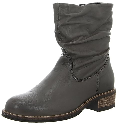 Palpa Pafe1800 Grau - gefütterte Stiefelette - Damenschuhe Top Trends, Grau, Leder, absatzhöhe: 25 mm Klassische Stiefeletten für Damen