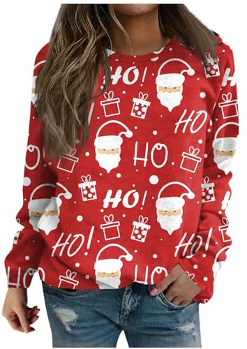Schwarze Pullover Damen Merry Christmas Pullover Rot Damen Langarmshirts Rundhals Kids Wearable Blanket Hoodie Green Avocado Flanellhemd Damen Oversize Langer Pullover Damen Für Leggings