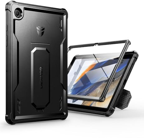 Dexnor for Samsung Galaxy Tab A8 Case, [Built in Screen Protector and Kickstand] Heavy Duty Military Grade Protection Shockproof Protective Cover for Samsung Tab A8 - Black