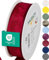 Halbach Seidenbänder Premium Geschenkband mit Drahtkante | Breite 25mm Länge 25m | Öko-Tex 100 zertifiziertes Schleifenband | Taftband Made in Germany, Farbe: rubinrot