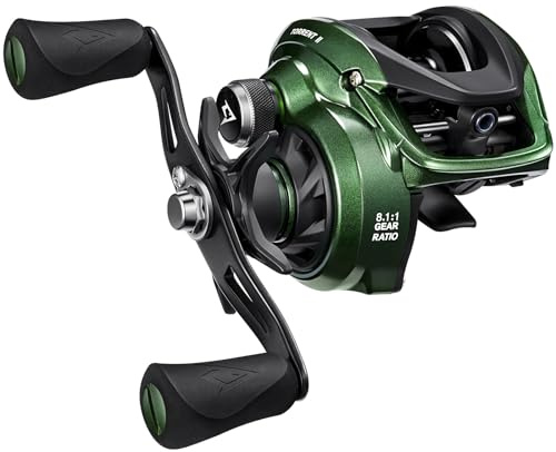 Piscifun Torrent II Baitcast-Angelrolle, 9 kg Kohlefaser-Zugbaitcaster, 6,6:1/8,1:1 Übersetzung & Magnetbremssystem, Low-Profile-Wurfrolle, Links- und Rechtshänder