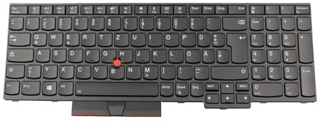 Lenovo 01YP612 Original Tastatur DE (deutsch) schwarz/schwarz mit Backlight und Mouse-Stick für ThinkPad L580 (20LW/20LX)/590 (20Q7/20Q8)/P52 (20MA/20M9)/P53 (20QN/20QQ)
