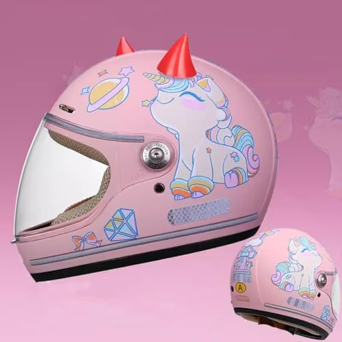 Kinder Motorrad Integralhelm Racing Motocross ATV Helm Jungen Mädchen Straße Elektro Moped Helm für 4-15 Jahre Kinder
